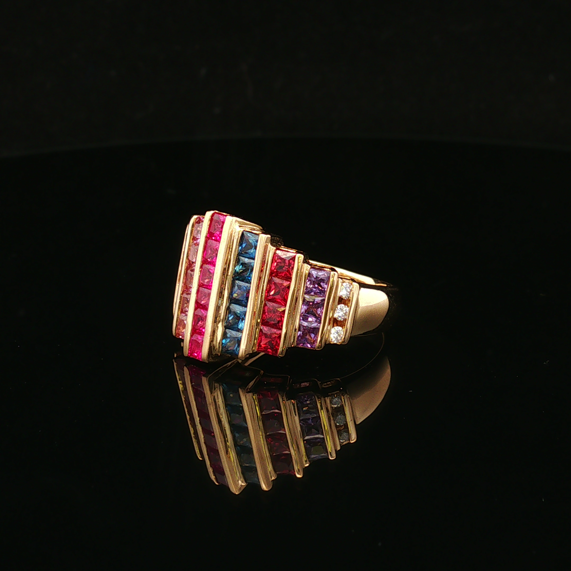 Palomae 18KY Sapphire & Diamond Ring