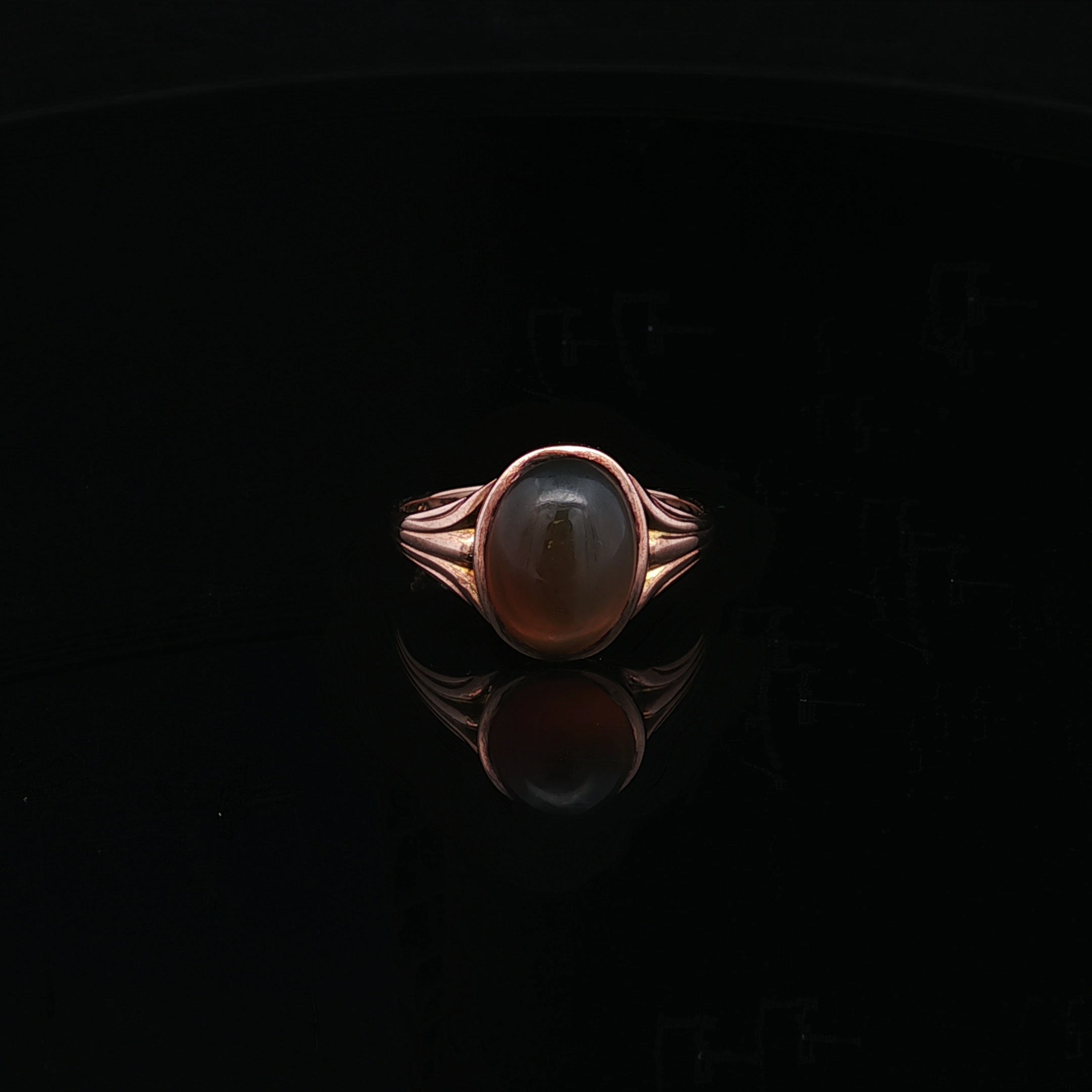 Isabela 10KY Oval Agate Ring