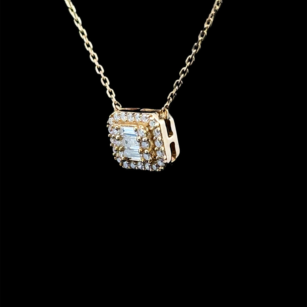 Virginia 10K Yellow Gold .15 Ct Diamond Necklace