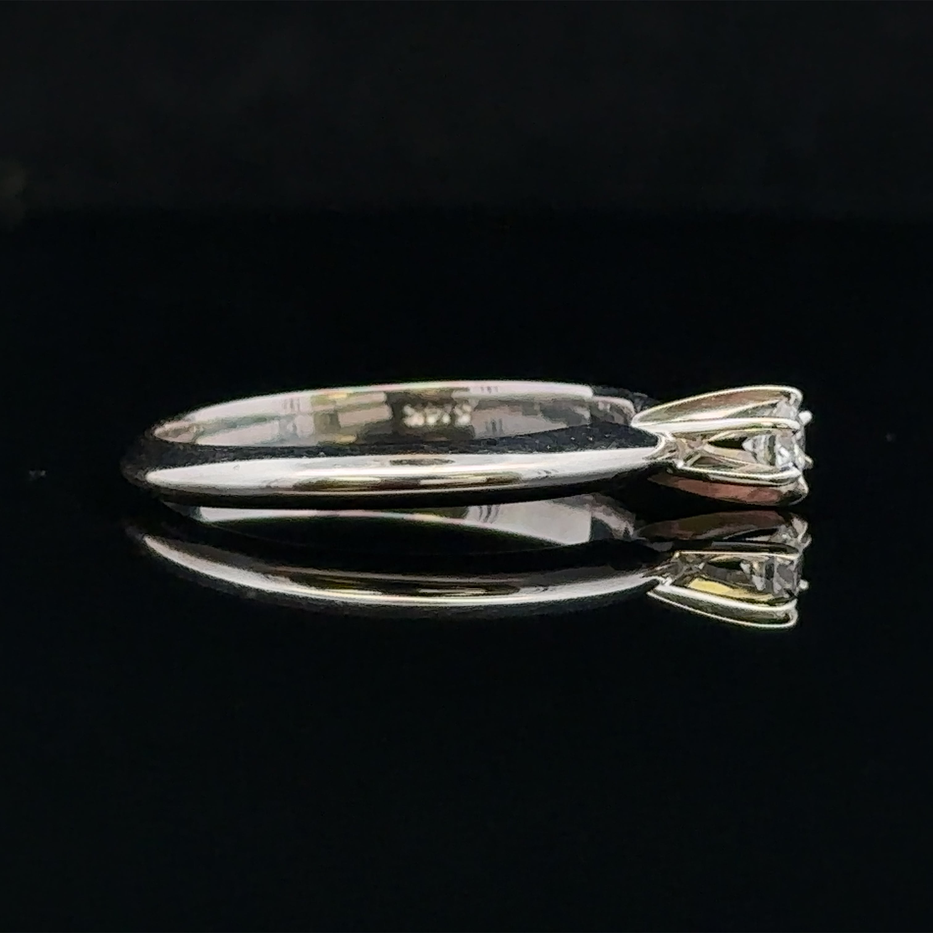 Virginia 14KW .13CT Round Diamond Engagement Ring