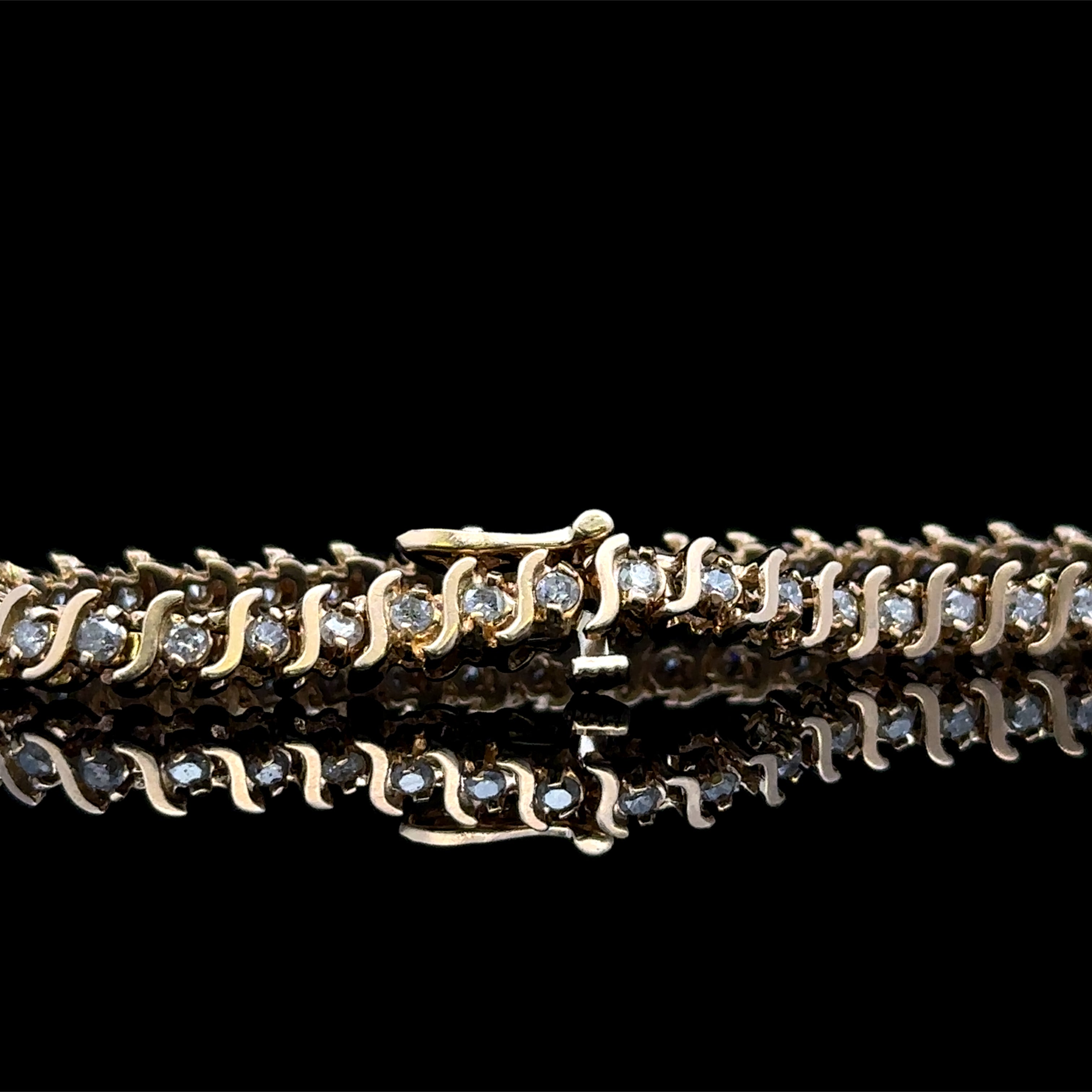 Serena 14K Yellow Gold Tennis Bracelet with 1.50ctw Diamonds