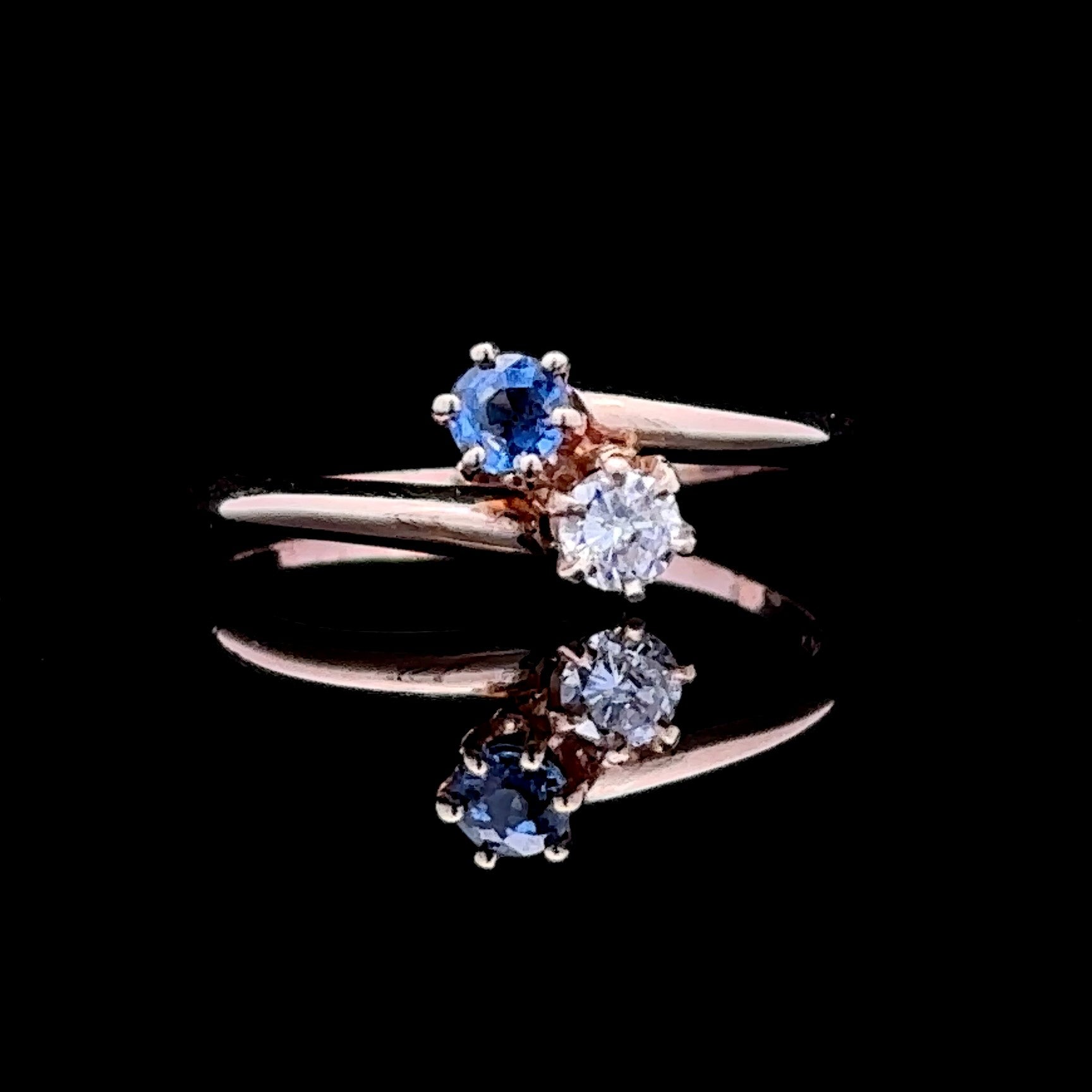 Jaelynn 14K Yellow Gold Diamond and Topaz Ring, Size 6