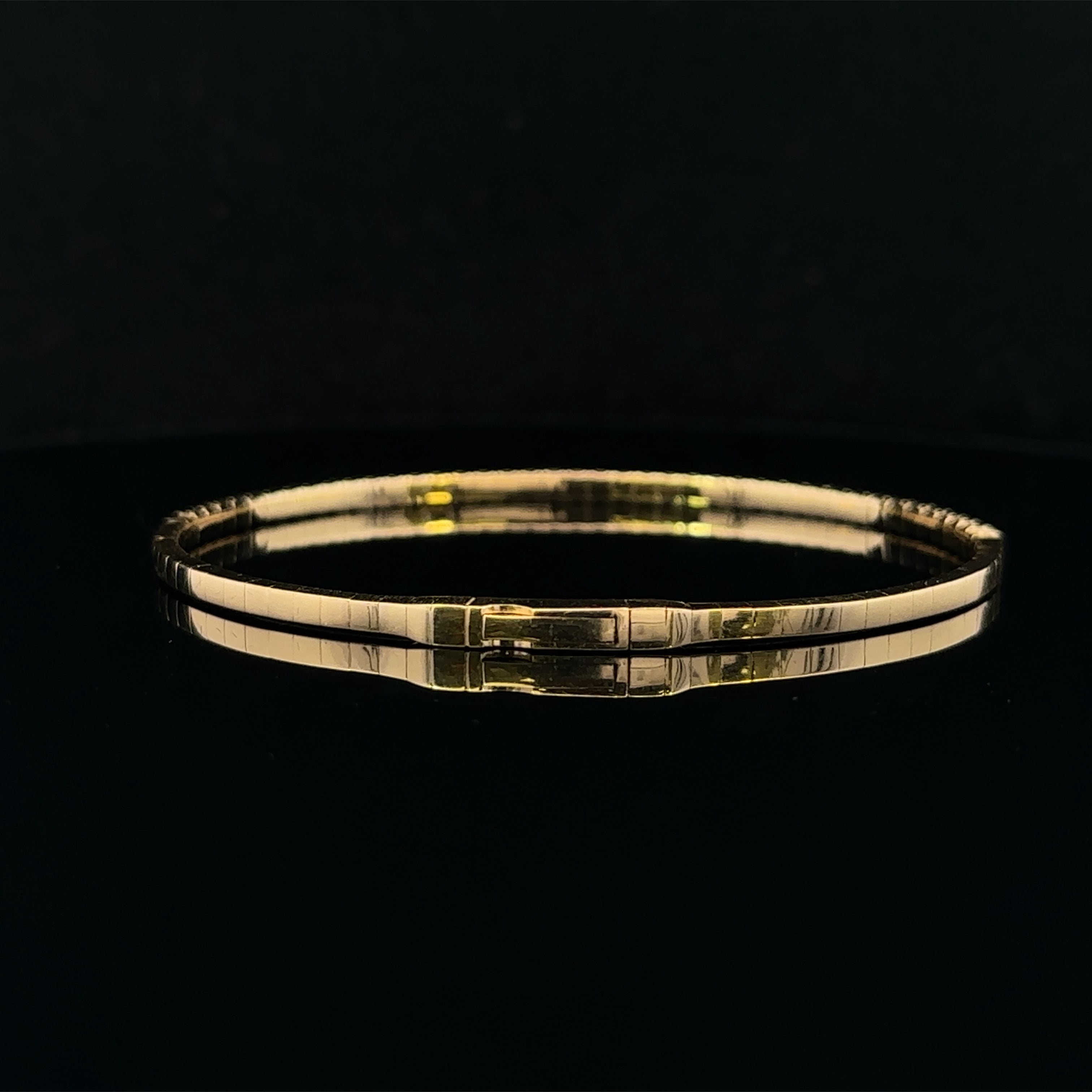 Maeve 14K Yellow Gold Polished Bangle with 1.00ct Diamonds