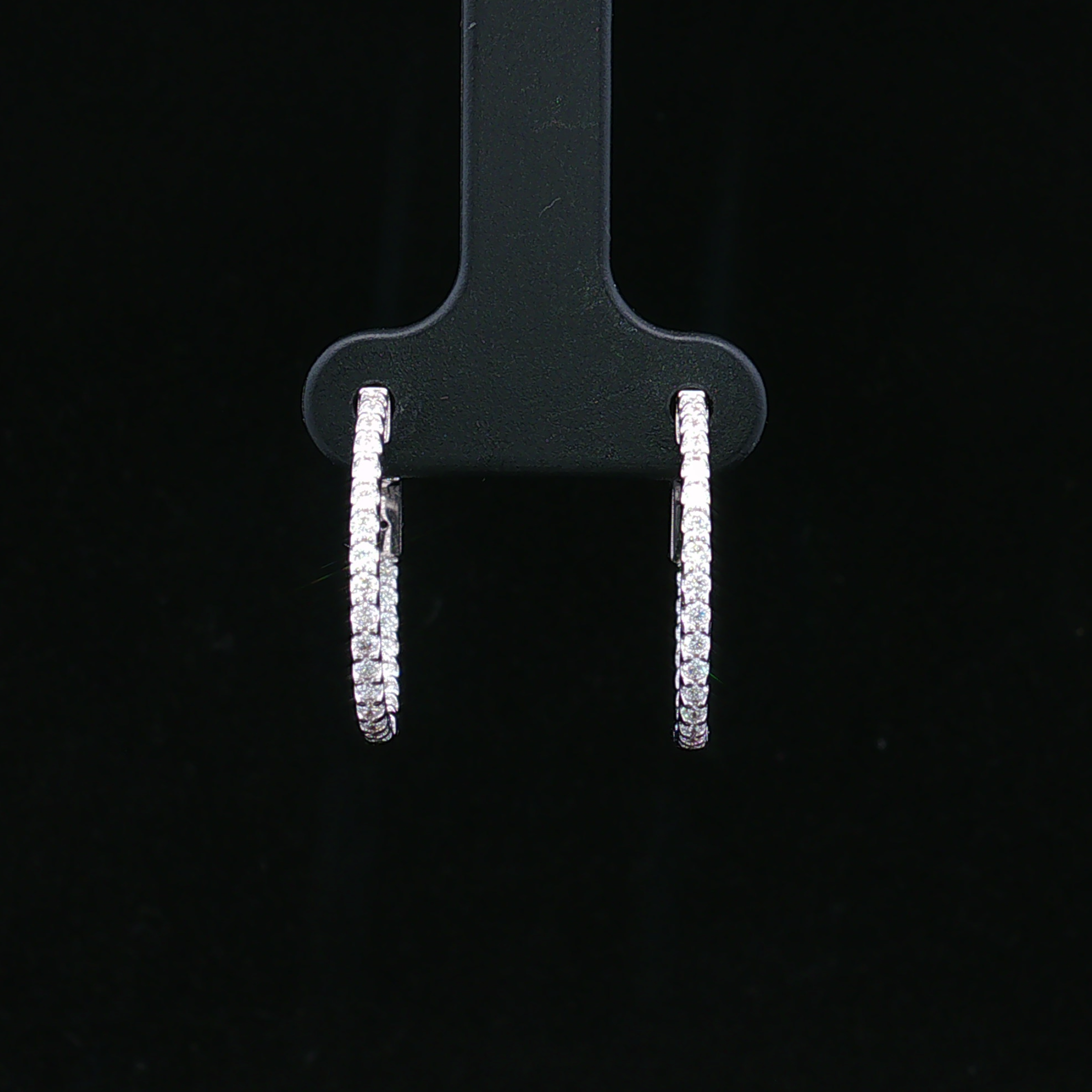Fiora 14KW Lab Grown Inside Out Diamond Hoops