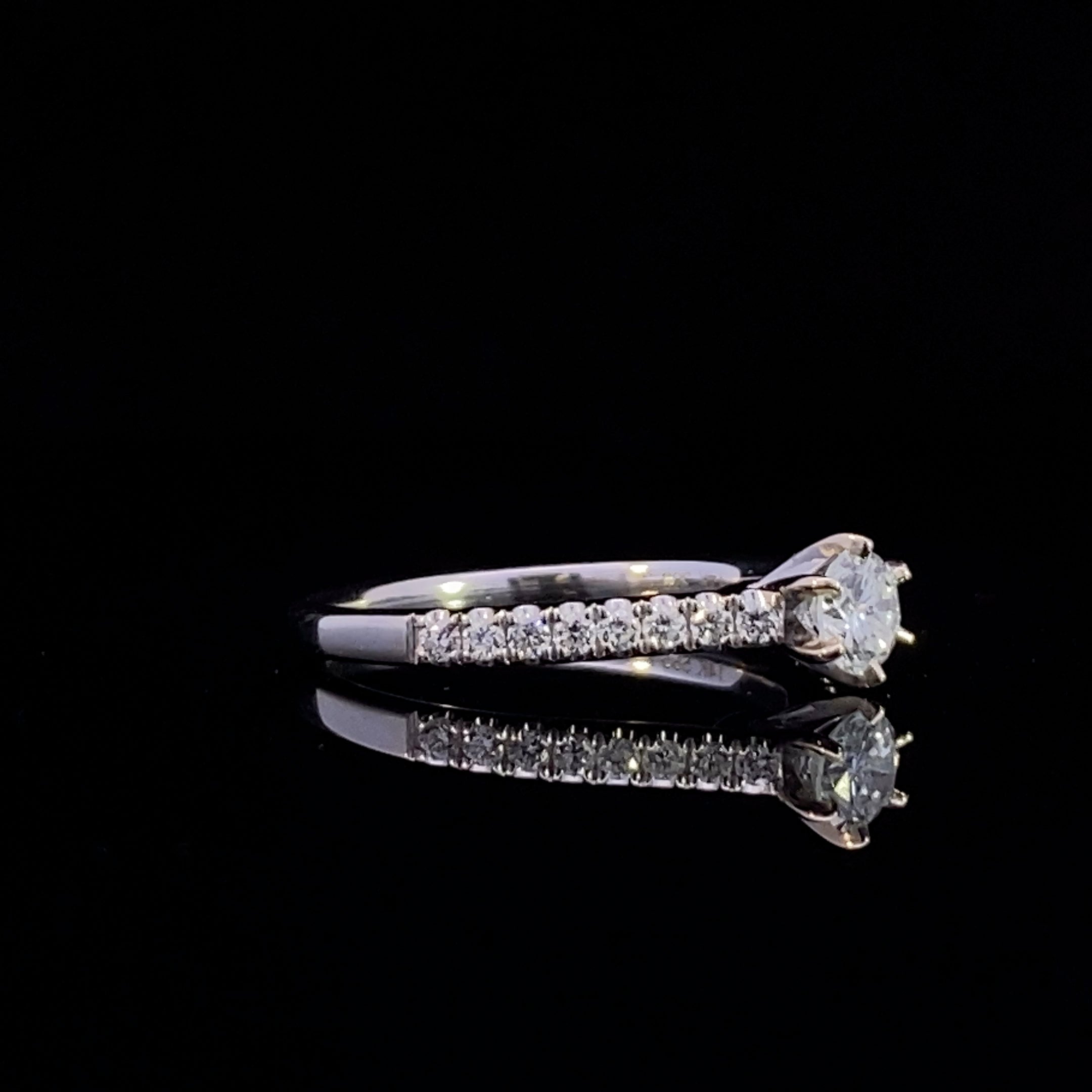 Lilyanna 14K White Gold .54CTW Diamond Engagement Ring