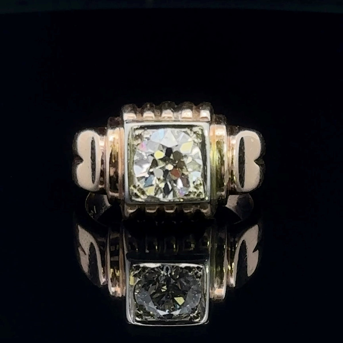 Cher 14K Yellow Gold Fashion Ring with 1.60ct F SI2 Diamond