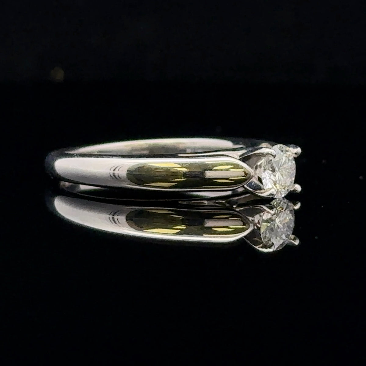 Sibil 14KW .39CT Round Diamond Engagement Ring