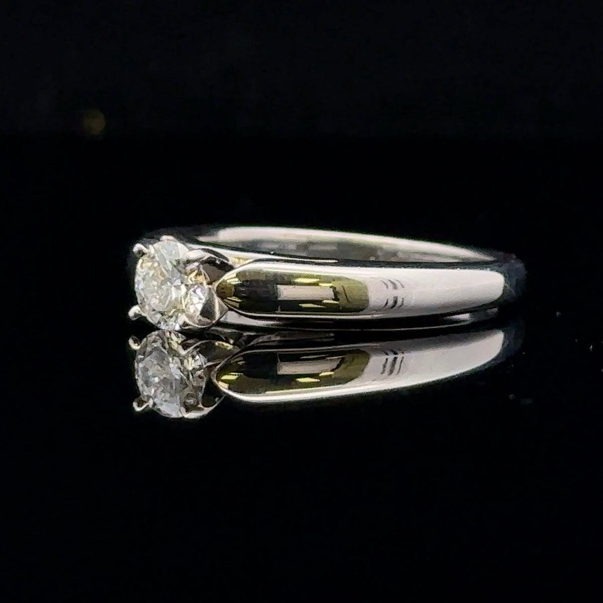 Sibil 14KW .39CT Round Diamond Engagement Ring