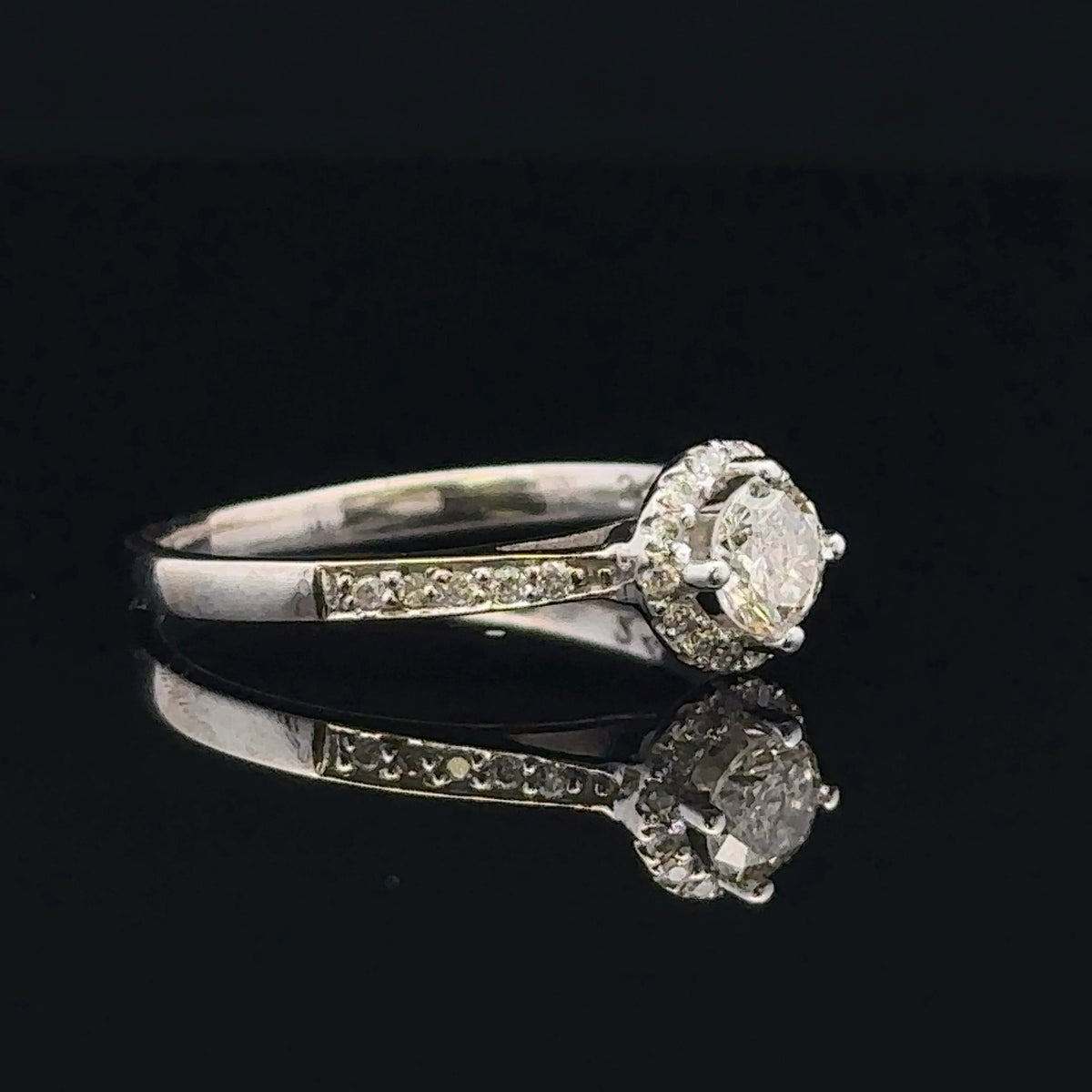 Kaiya 14KY .32CTW Kite Set Diamond Engagement Ring