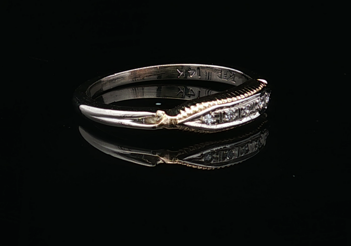 Maeve 14K Two Tone .025 CTW Diamond Band