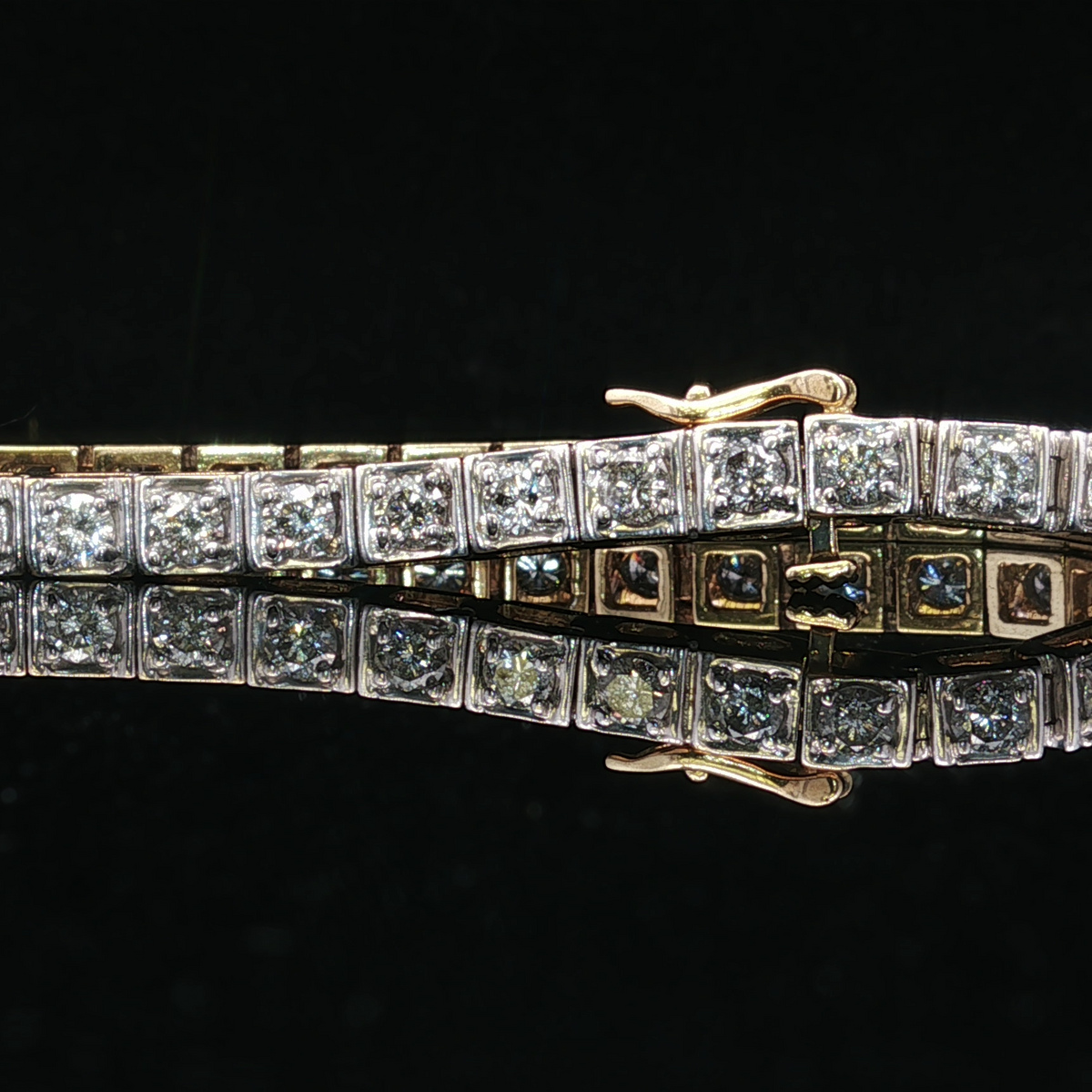 Chelsea Two-Tone 14K Gold Tennis Bracelet with 3.00ctw Diamonds