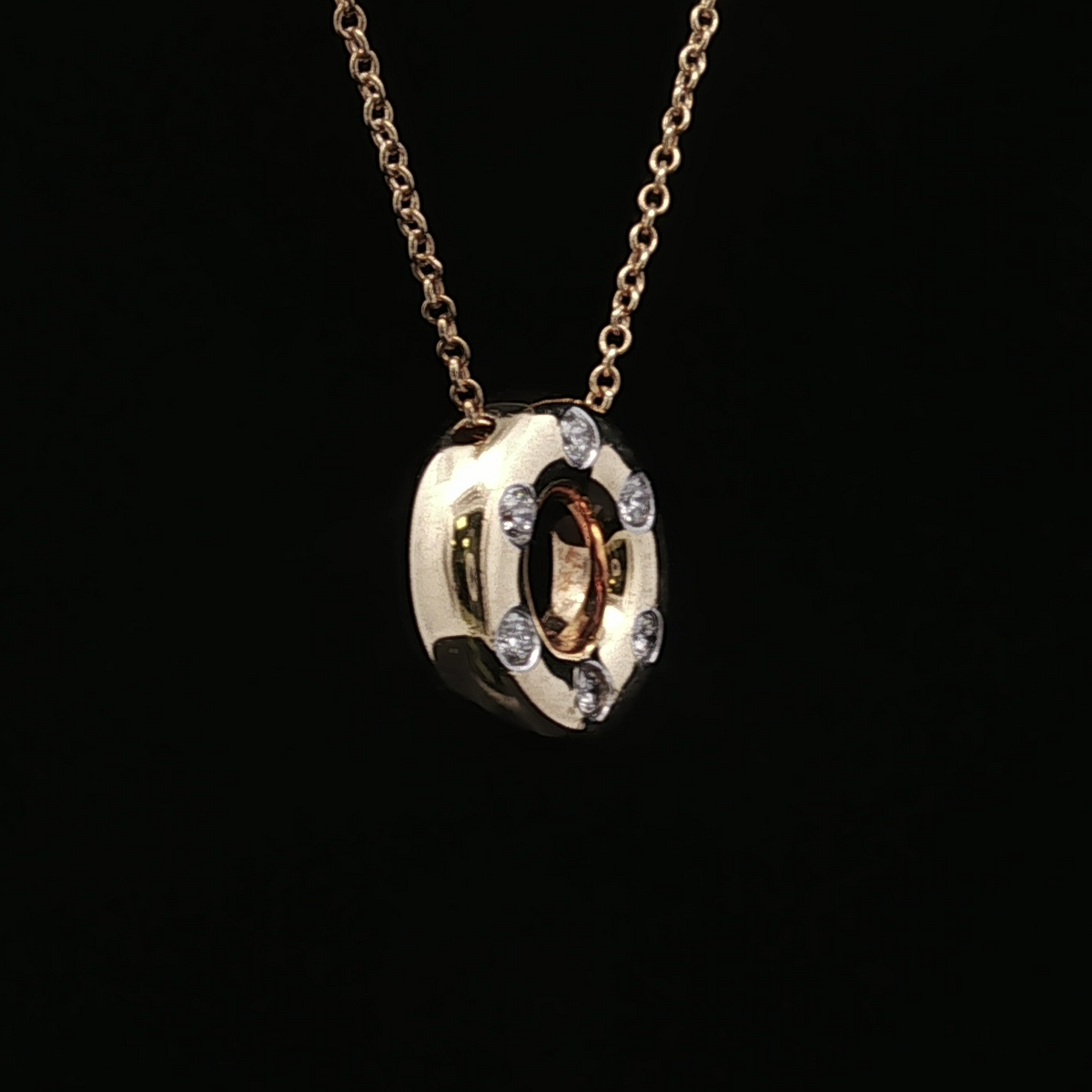 T&Co. Etoile Two-Tone Diamond Circle Necklace