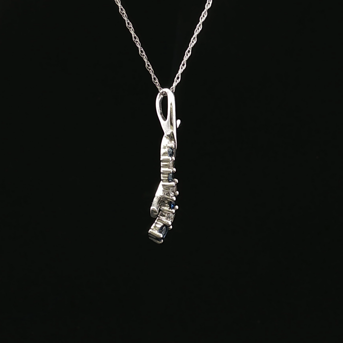 Audreya 10K White Gold Sapphire Necklace