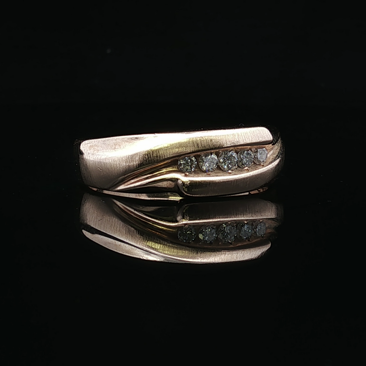 Terrance Five Diamond Ring in 14K Yellow Gold