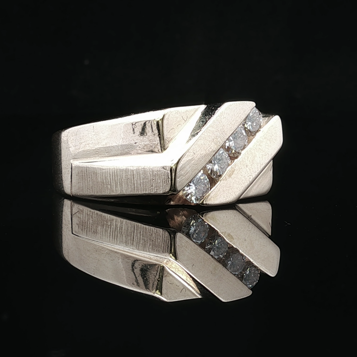 Harrison Vintage Style Diamond Ring in 14K Yellow Gold