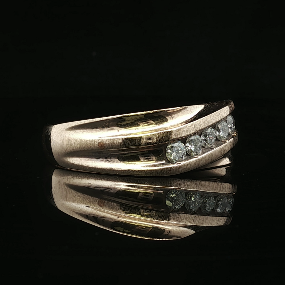 Jermaine Five Diamond Ring in 14K Yellow Gold