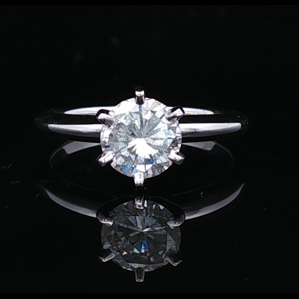 Kamilah 14K White Gold 6 Prong Setting Engagement Ring