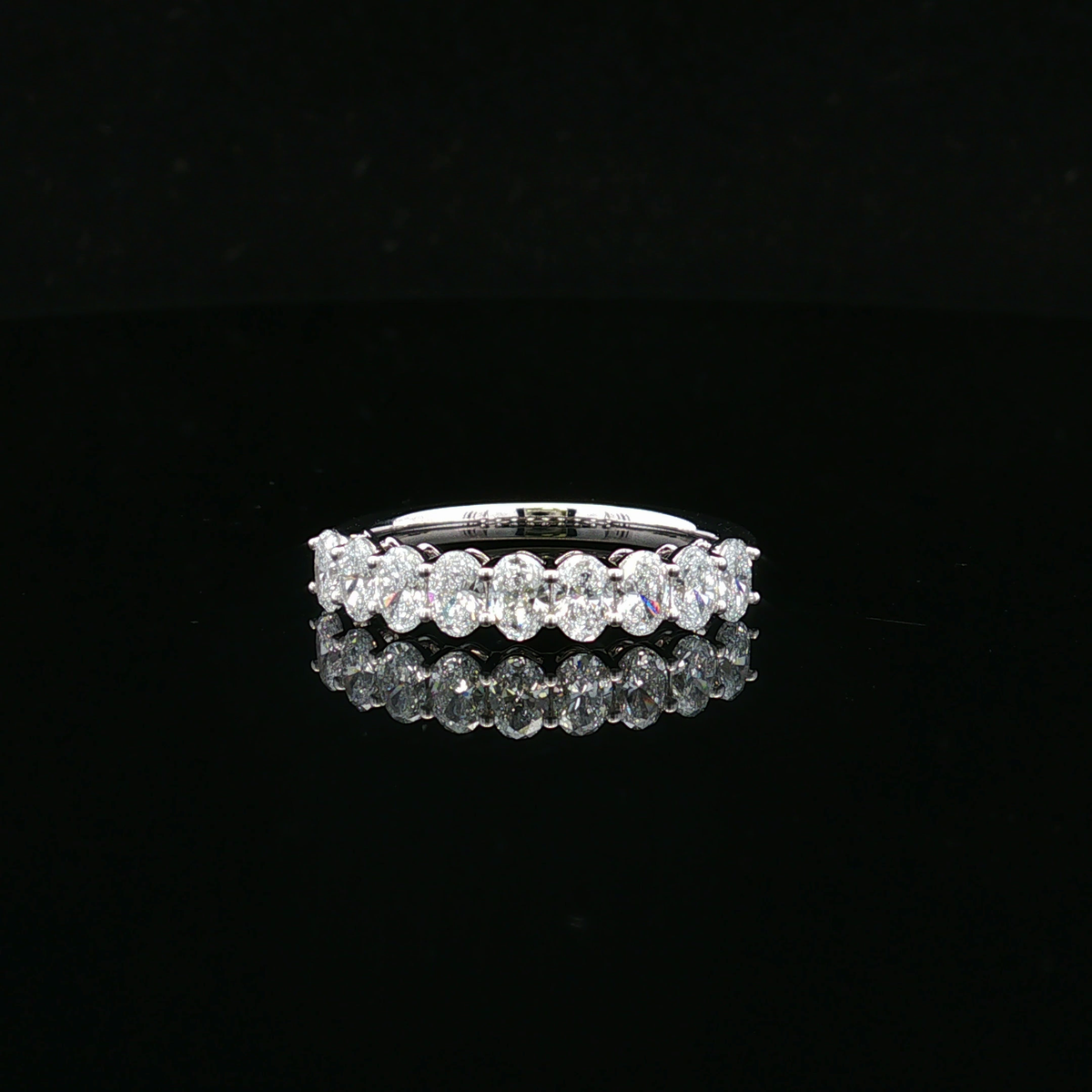 Odette 14KW Lab Grown Oval Diamond Band