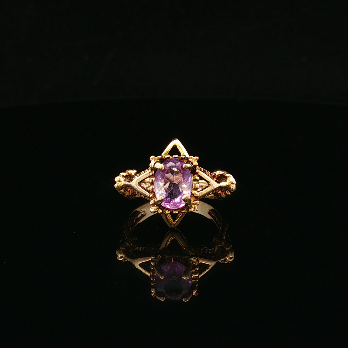 Ruthelle Yellow Gold Amethyst Ring