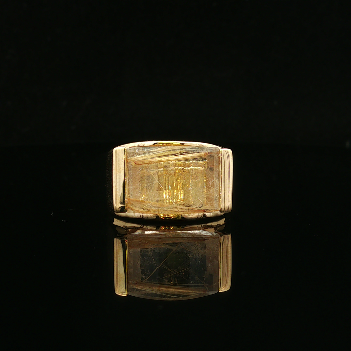 Esmea 18KY Rutilated Quartz Ring