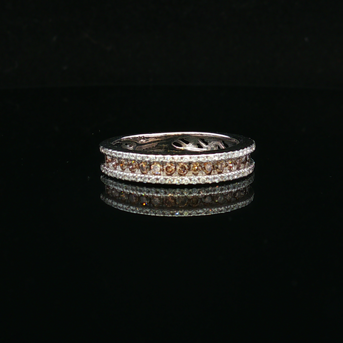 Ainsleya 14KW LeVian Chocolate & White Diamond Ring