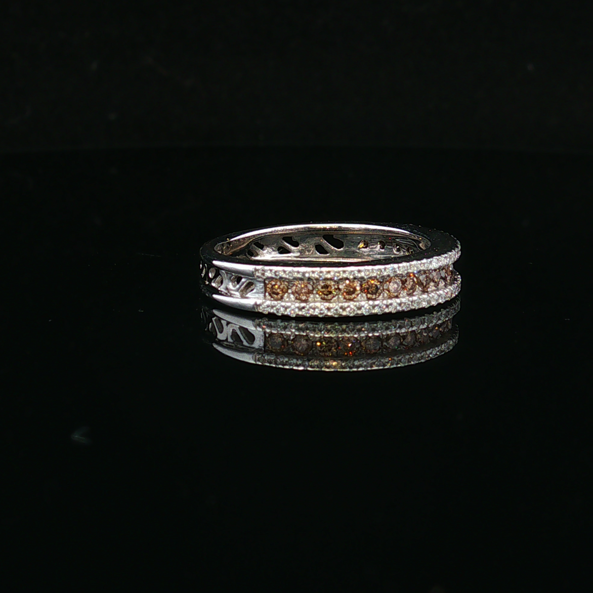 Ainsleya 14KW LeVian Chocolate & White Diamond Ring
