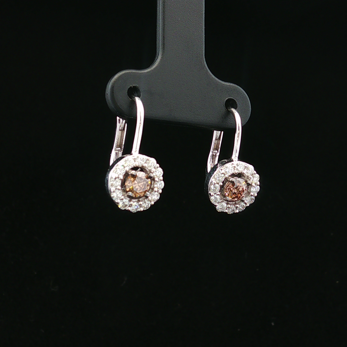 Marena 14KW Chocolate & White Diamond Earrings  by LeVian