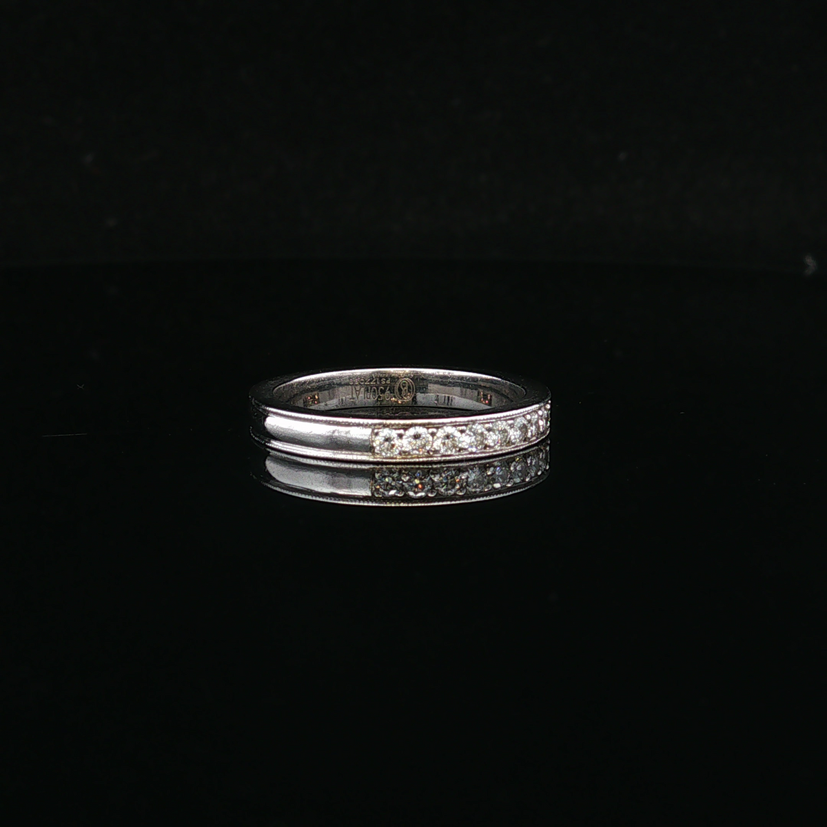 Fioralyn Platinum Diamond Milgrain Wedding Band