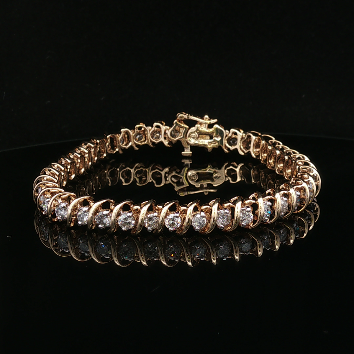 Jovierose 14K Two-Tone 4.0 CTW Diamond Tennis Bracelet