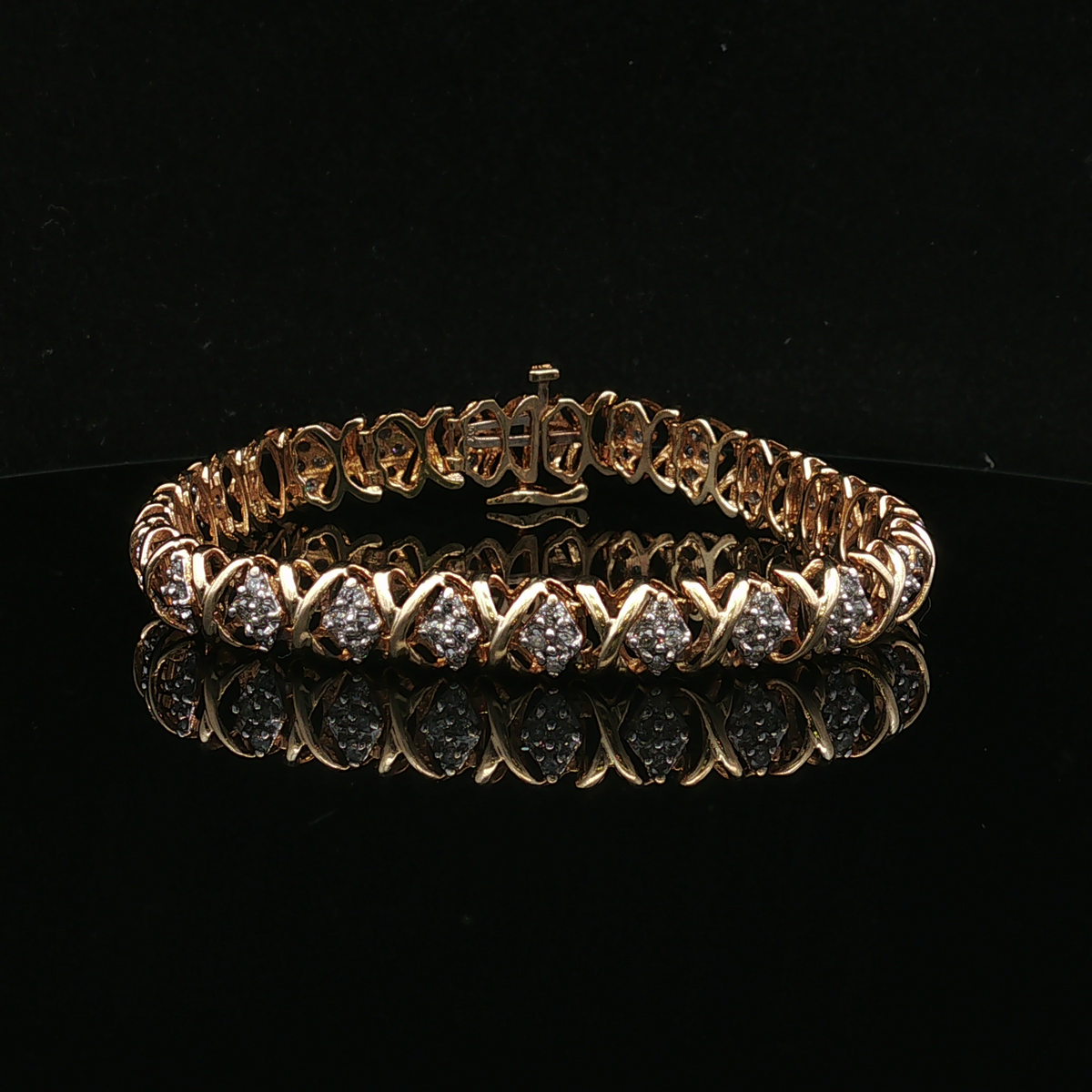 Gemmarose 10K Two-Tone 1.50 CTW Diamond Bracelet