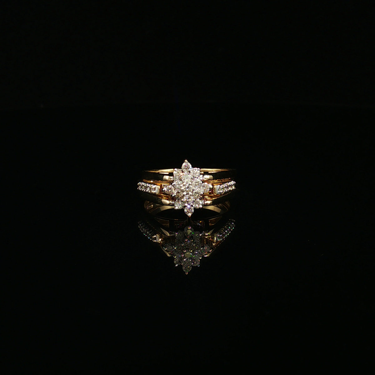 Bryony 14K Two-Tone Pink Sapphire & Diamond Ring Set