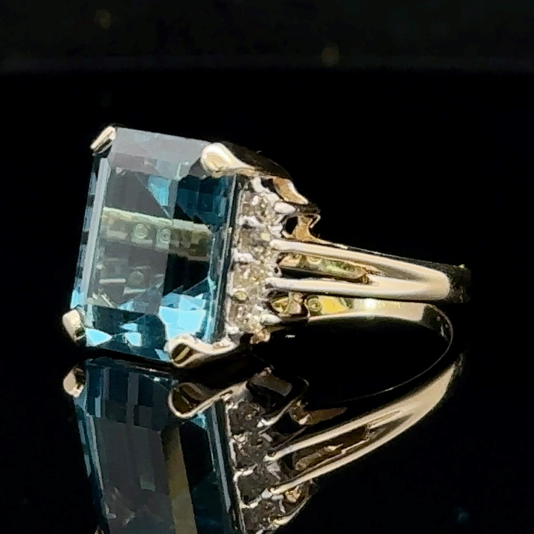 Cheyenne Blue Topaz and Diamond Ring