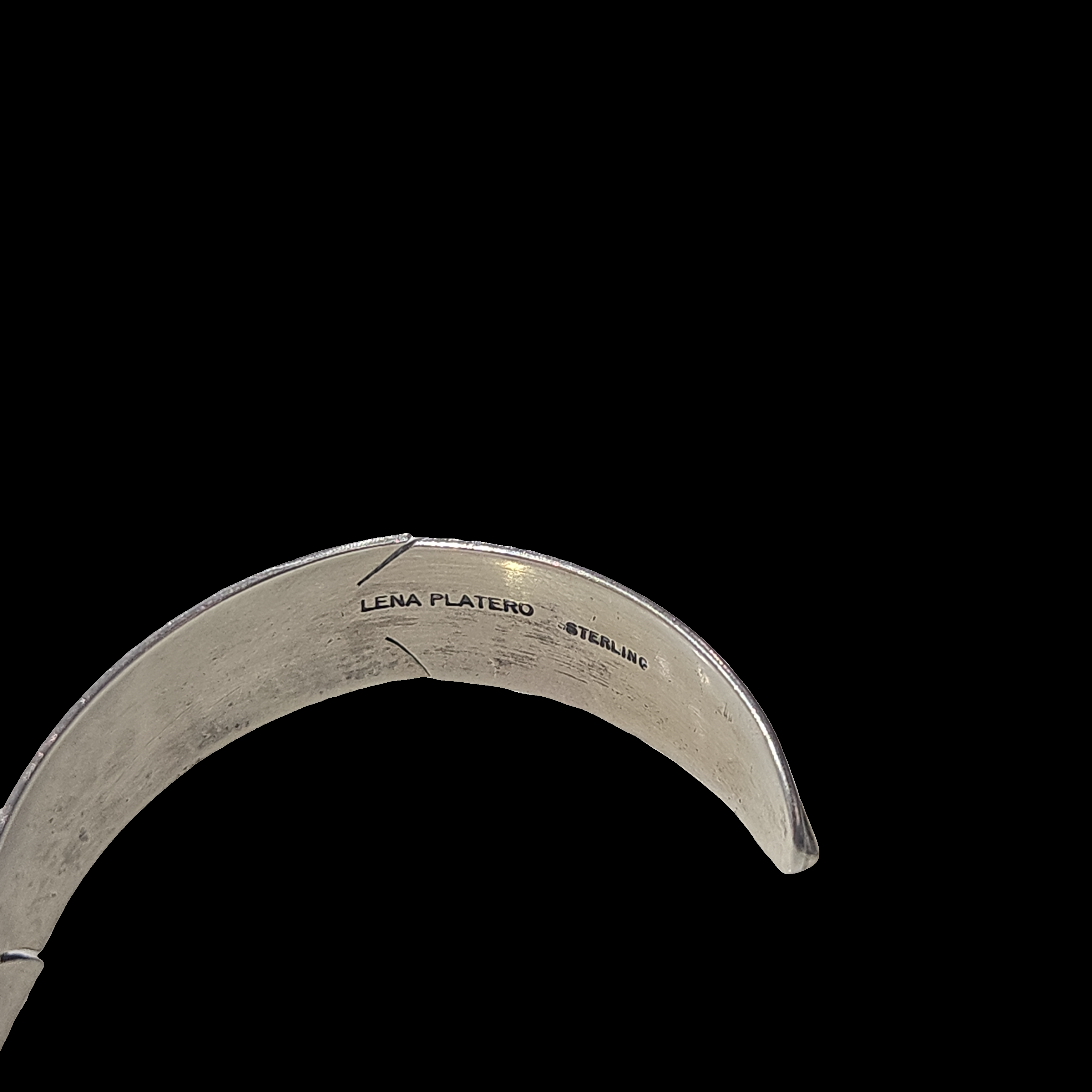 Maggie White Silver Textured Feather Cuff Bracelet