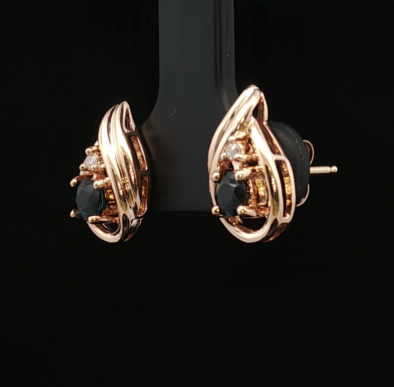 Milan Sapphire and Diamond Drop Earrings in 14K Yellow Gold