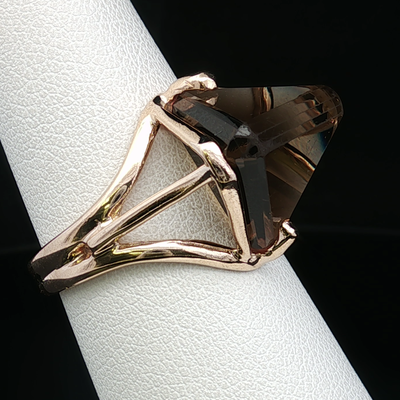 Tabitha Smoky Quartz Ring in 14K Yellow Gold