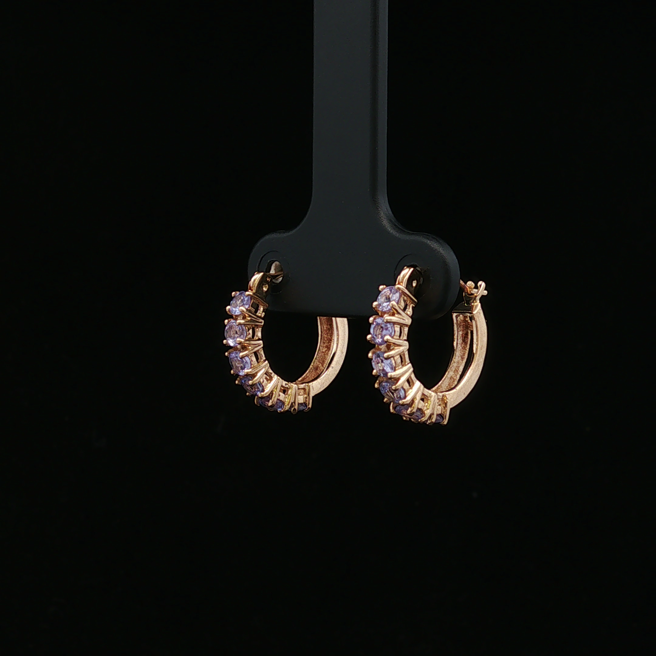 Ardenelle 14KY .48 CTW Tanzanite Hoop Earrings