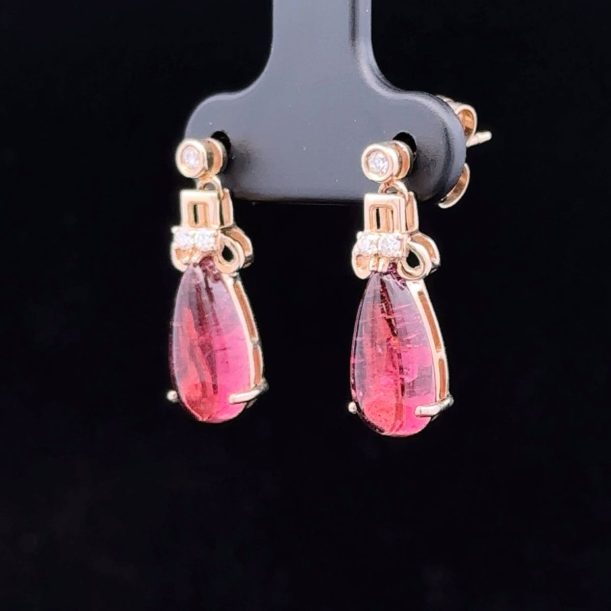 Paislee Gold Earrings with Tourmaline