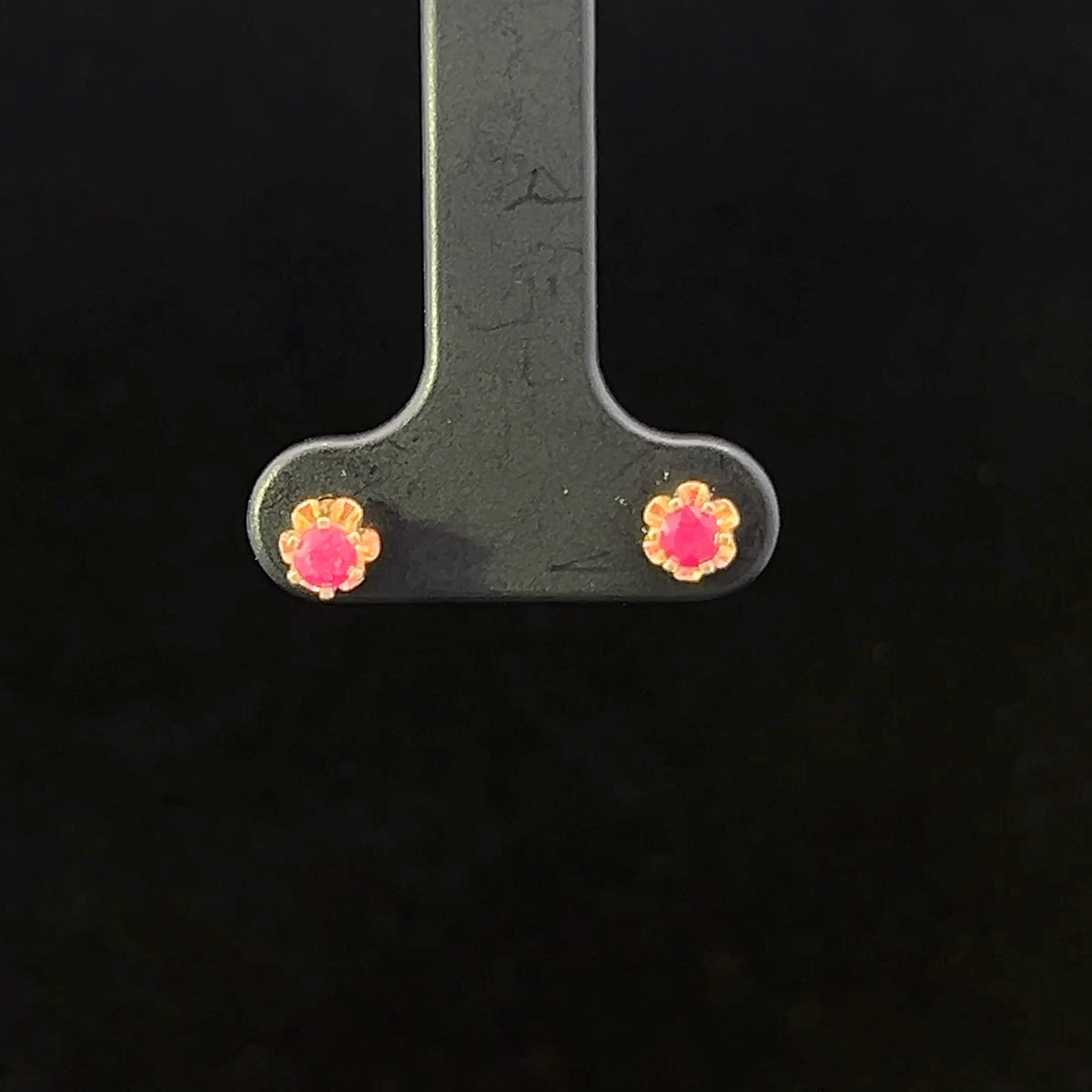 Jemma 10K Yellow Gold Ruby Stud Earrings