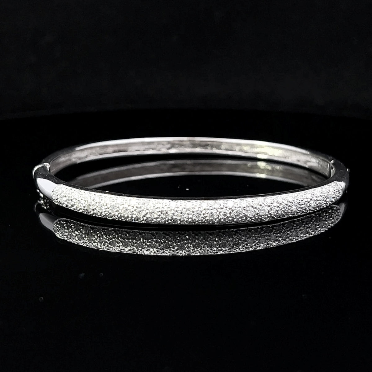 Elsa 18K Two-Tone Gold .66 CTW Pavé Diamond Bangle