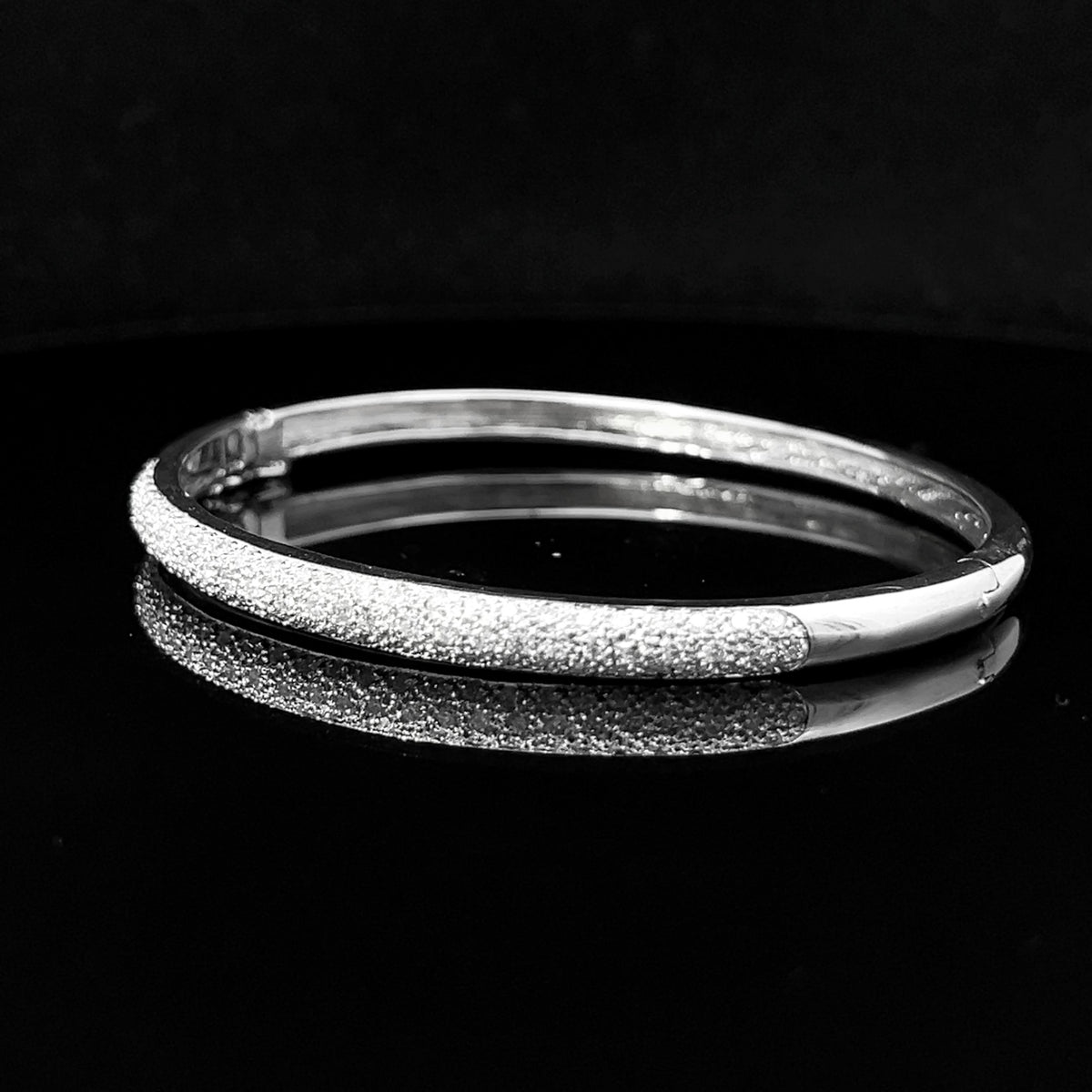 Elsa 18K Two-Tone Gold .66 CTW Pavé Diamond Bangle