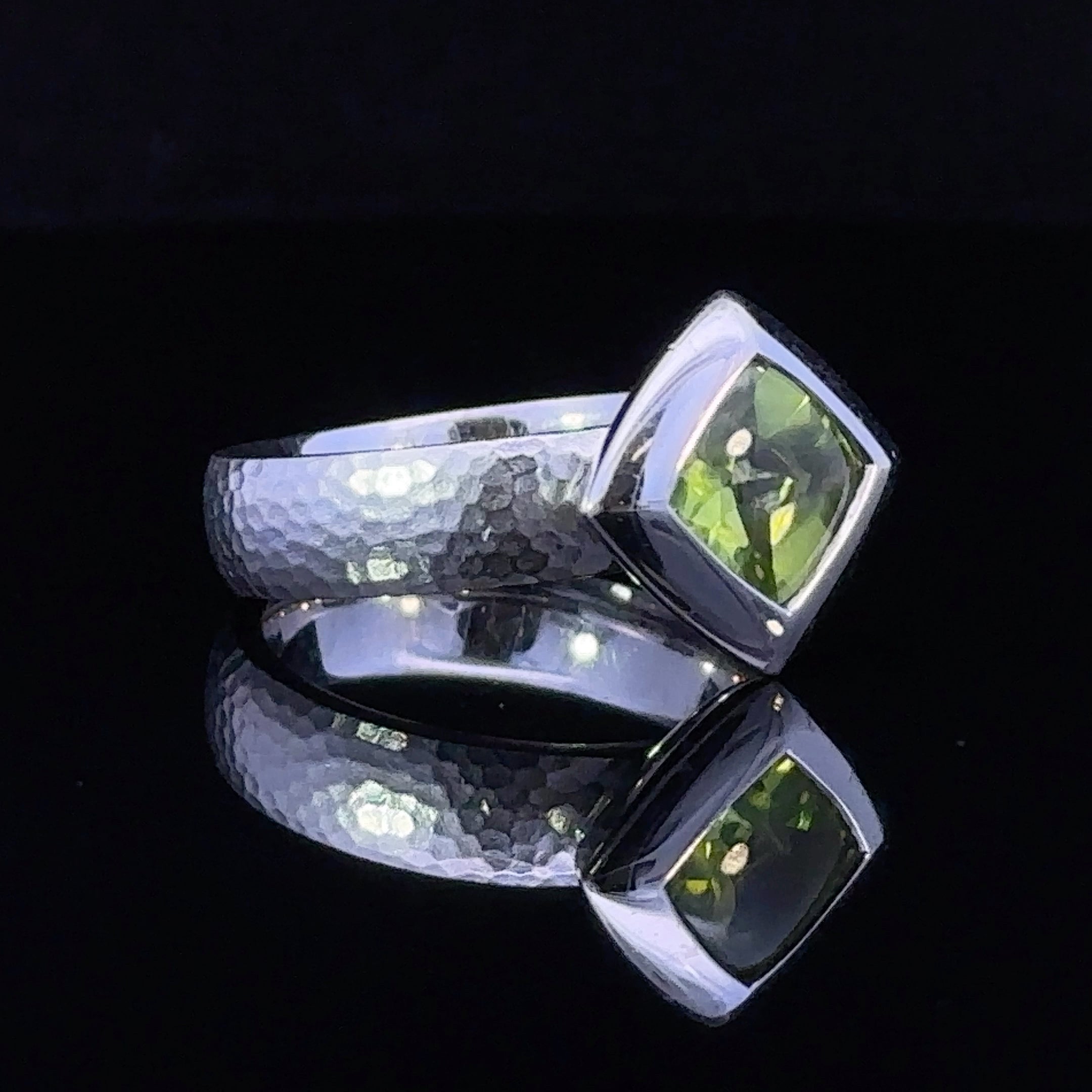 Halo Peridot Ring