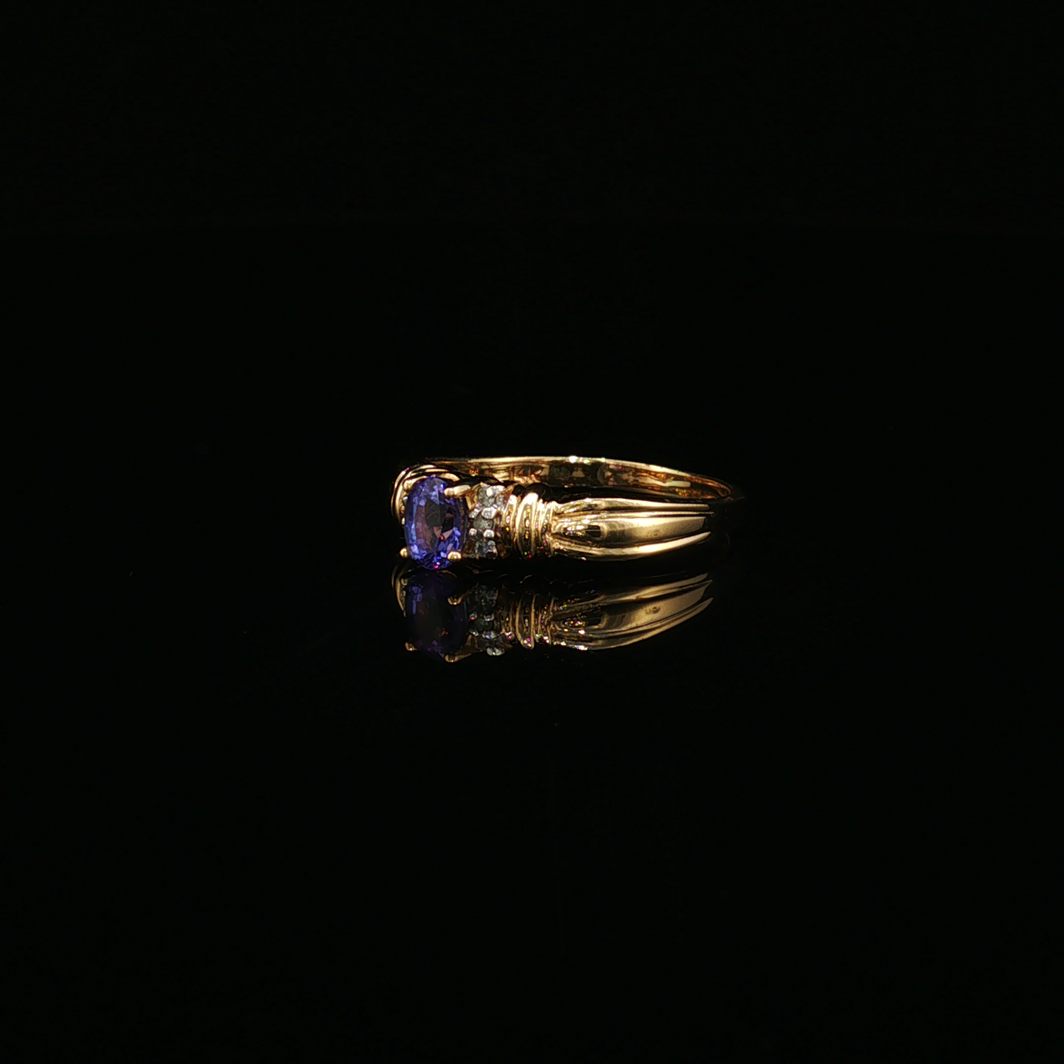 Elspeth 14K Yellow Gold Tanzanite & Diamond Ring