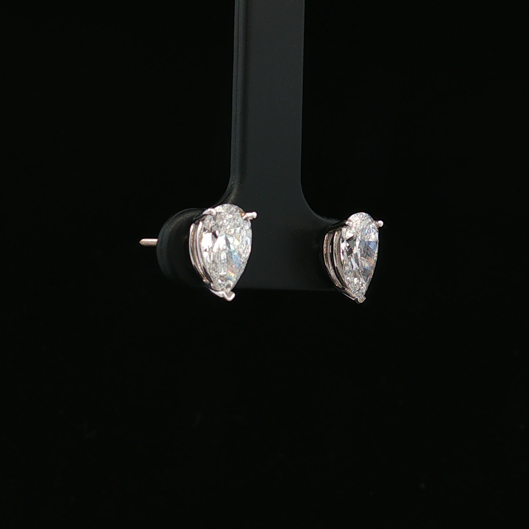 Novalyn 14K White Gold Pear Diamond Stud Earrings