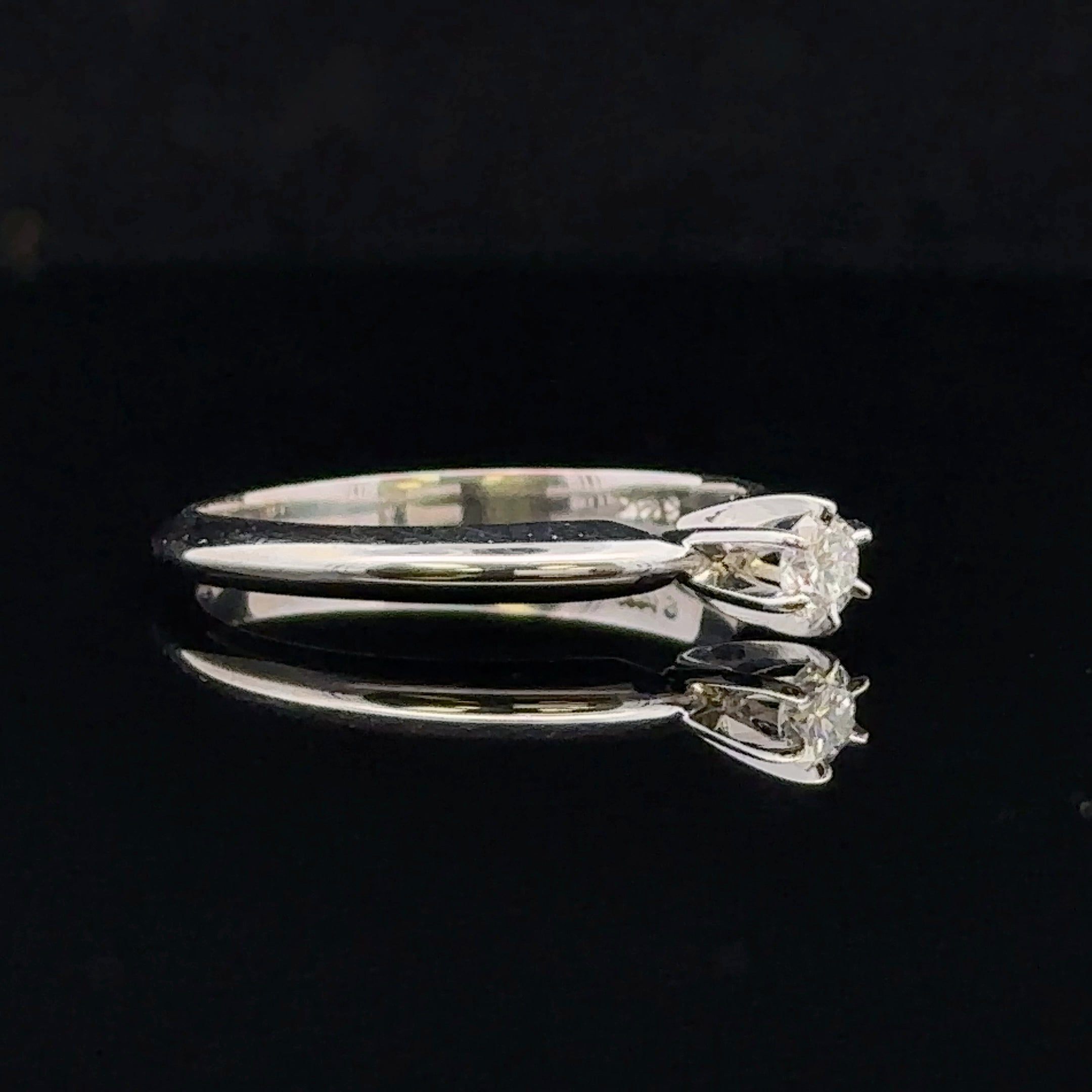 Virginia 14KW .13CT Round Diamond Engagement Ring