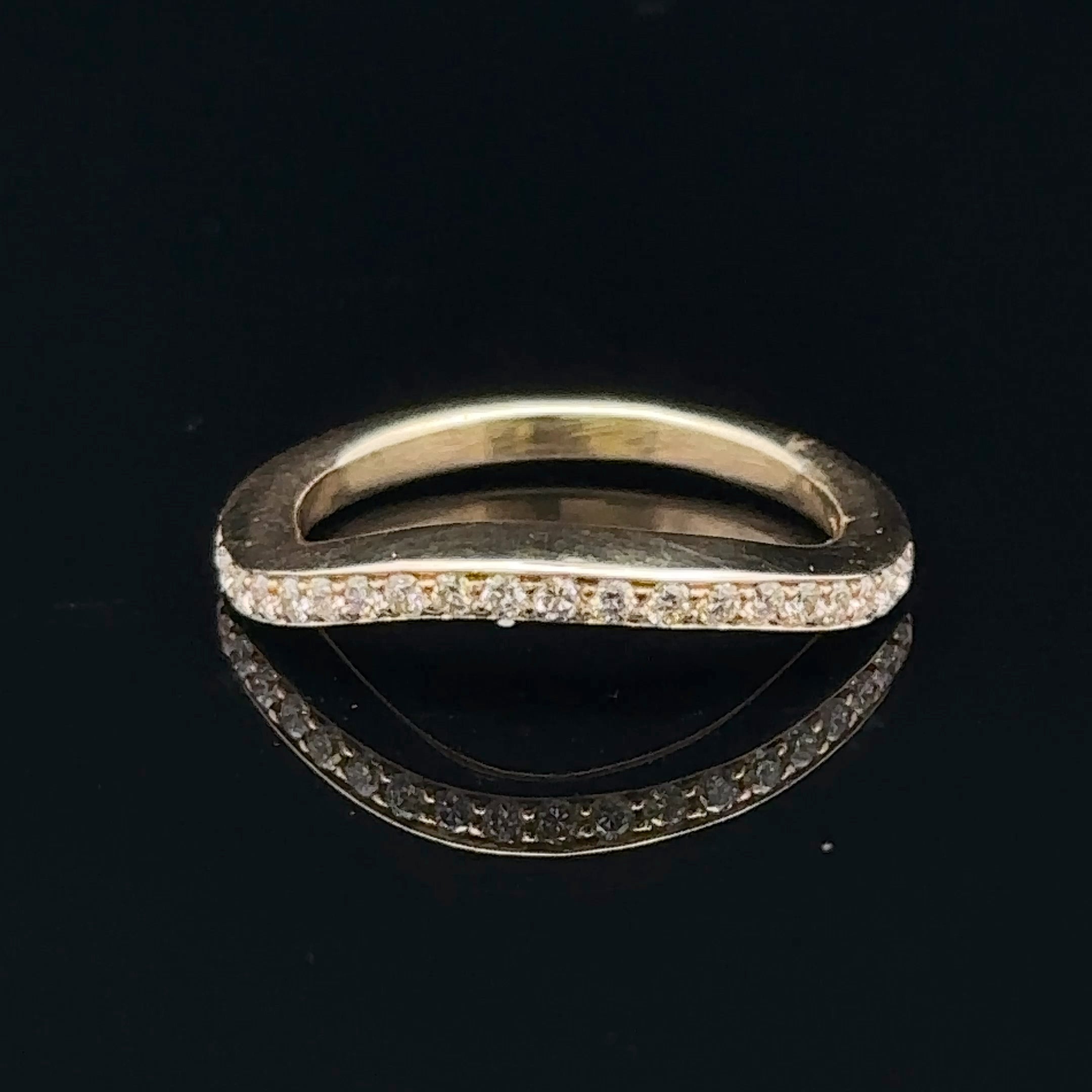 Amaris 14K Yellow Gold Anniversary Ring with 0.21ctw Diamonds