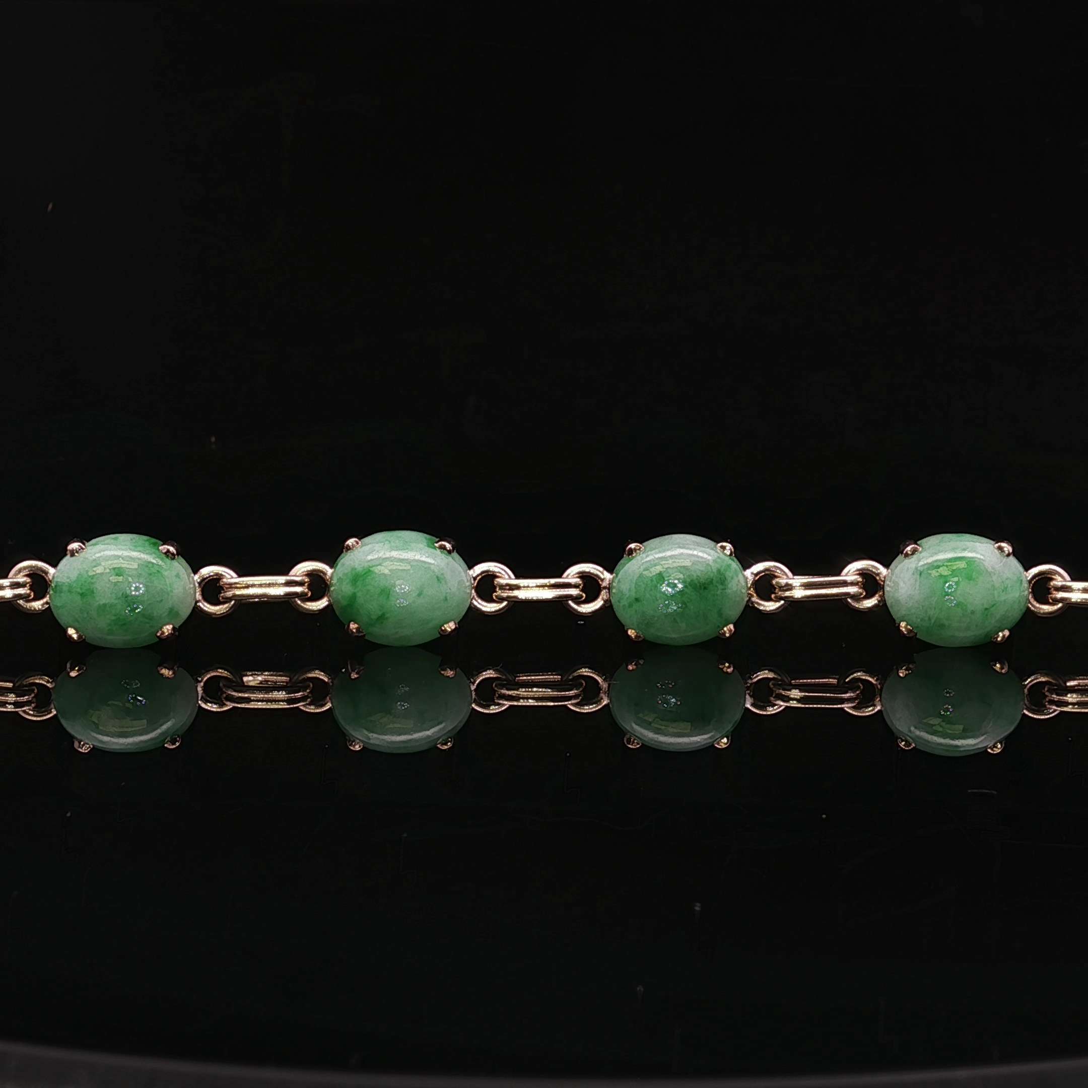 Eleanore Jade Link Bracelet 14K Gold