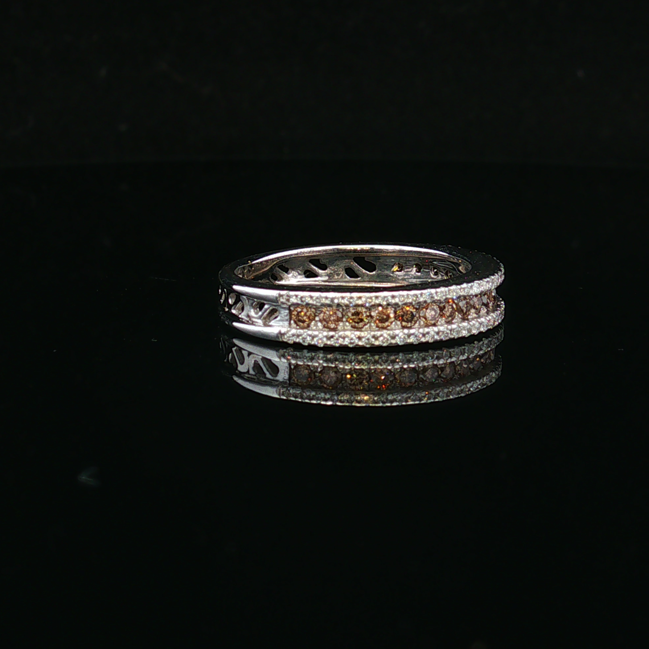 Ainsleya 14KW LeVian Chocolate & White Diamond Ring