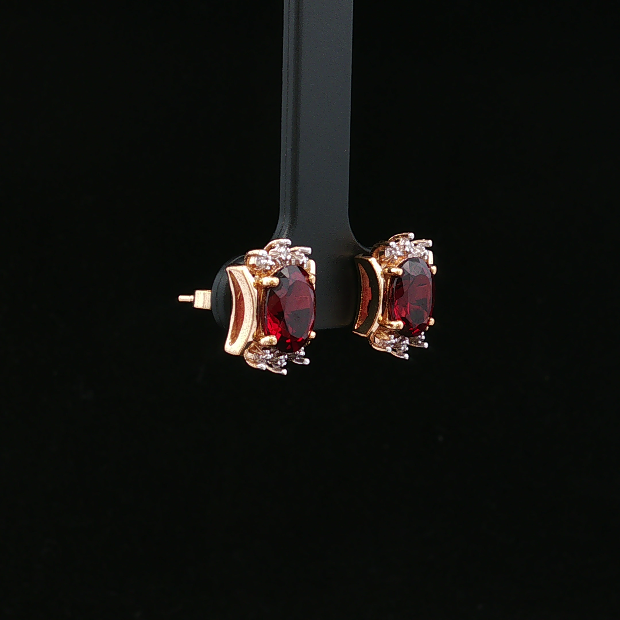 Noelle 14K Yellow Gold Garnet Diamond Ring
