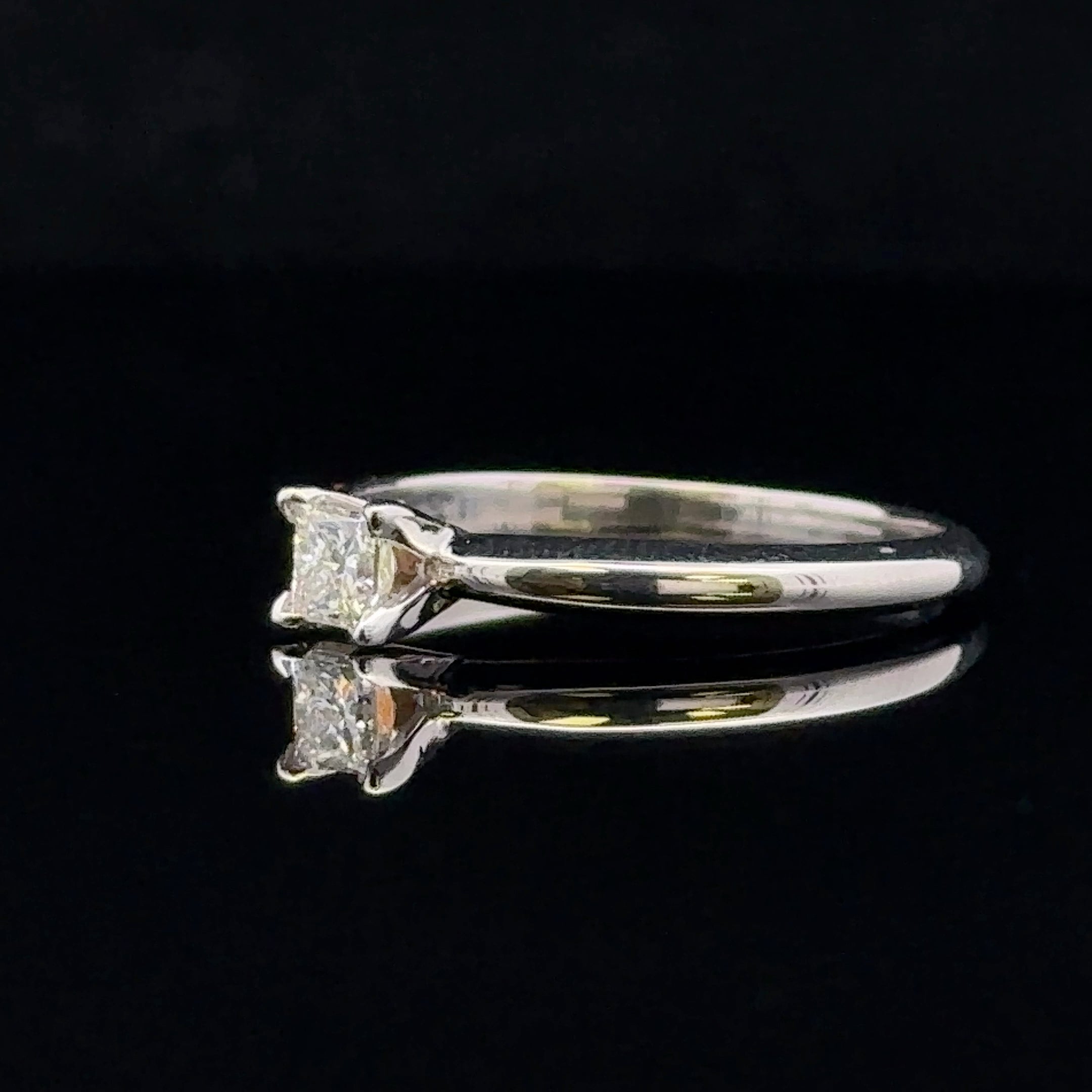 Nicole 14KW .26CT Princess Cut Diamond Engagement Ring