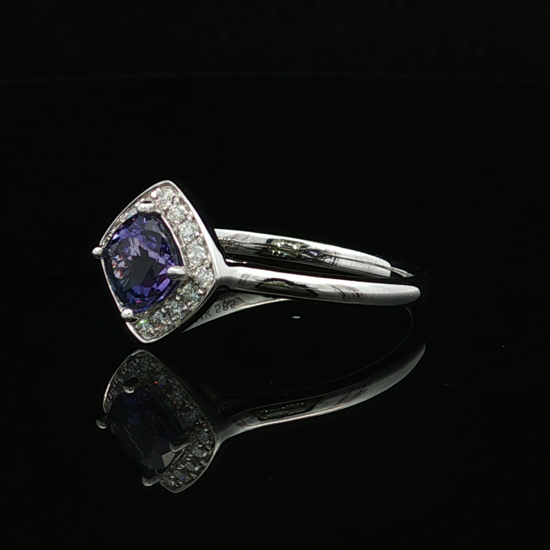 Yasha 14K White Gold Tanzanite and Diamond Ring